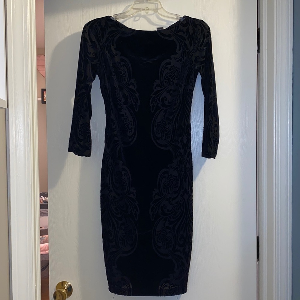 Black Velvet Cache Dress